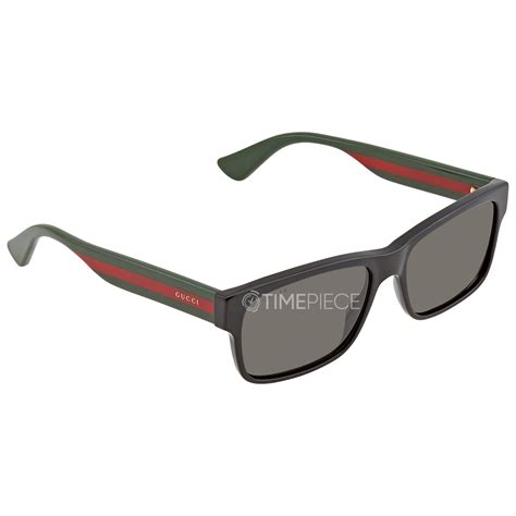 gucci grey rectangular men's sunglasses|gucci generation 53mm rectangular sunglasses.